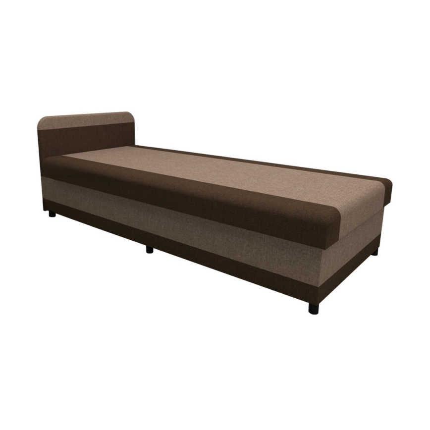 Verhoiltu vuode säilytystilalla TALI 80x202 ruskea/beige