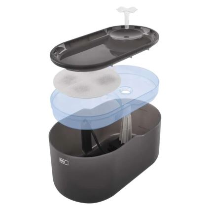 Vesilähde lemmikeille 2,6 l/5V harmaa