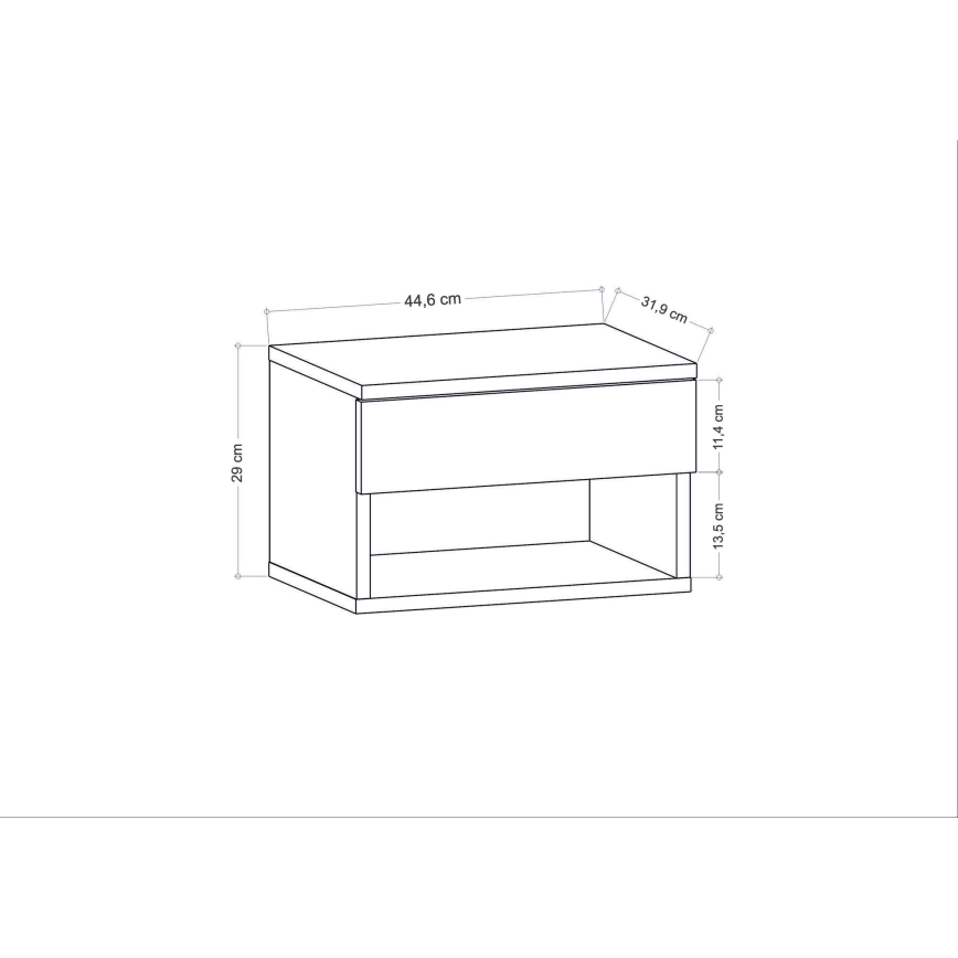 VETRA-yöpöytä, valkoinen