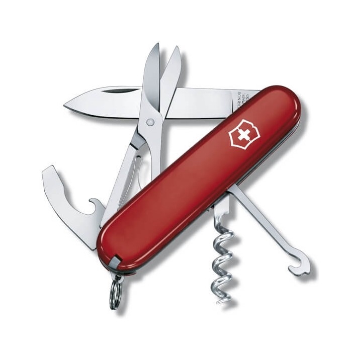 Victorinox - Monikäyttöinen taskuveitsi COMPACT 9,1 cm/15 toiminnot punainen