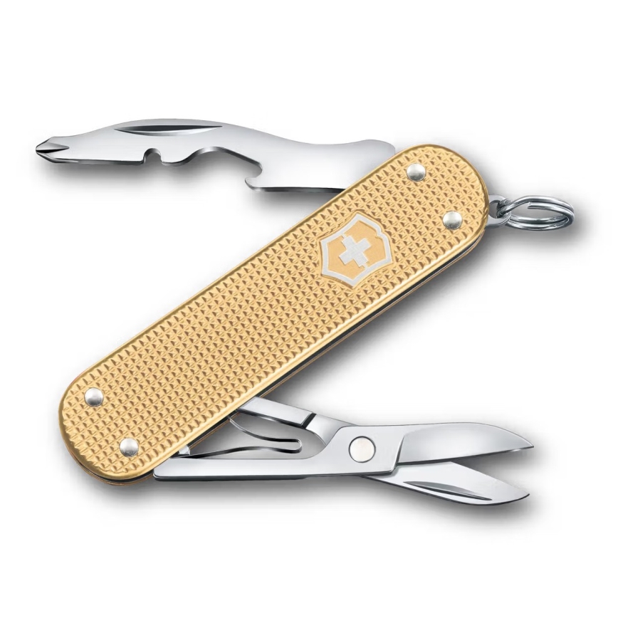 Victorinox - Monitoiminen taskuveitsi COMPANION S ALOX 5,8 cm/5 toimintoa kultainen