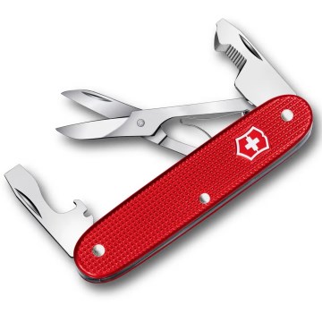 Victorinox - Monitoiminen taskuveitsi COMPANION SLIM ALOX 9,3 cm/6 toimintoa punainen