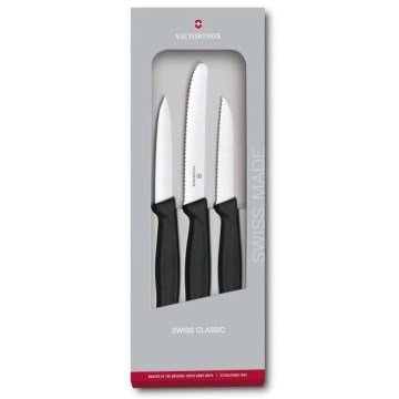 Victorinox - Sarja keittiöveitsiä vihanneksille 3 kpl musta