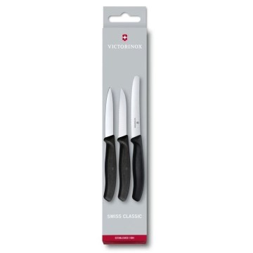 Victorinox - Sarja keittiöveitsiä vihanneksille 3 kpl musta