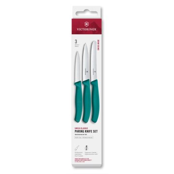 Victorinox - SWISS CLASSIC 3-osainen vihannesveitsisetti, turkoosi