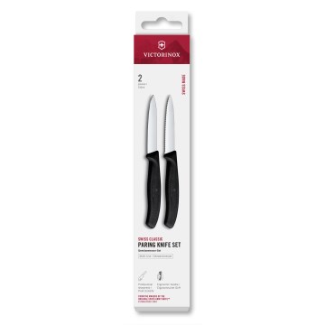 Victorinox - SWISS CLASSIC 8 cm vihannesveitsisetti, 2 kpl, musta