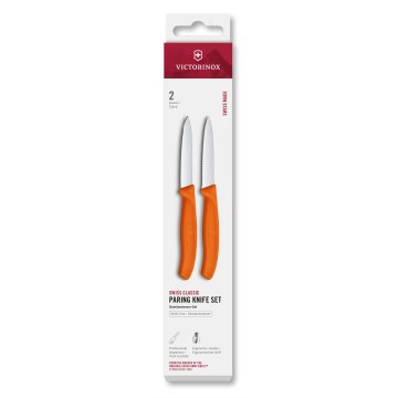 Victorinox - SWISS CLASSIC 8 cm vihannesveitsisetti, 2 kpl, oranssi