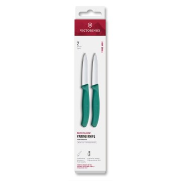 Victorinox - SWISS CLASSIC 8 cm vihannesveitsisetti, 2 kpl, turkoosi