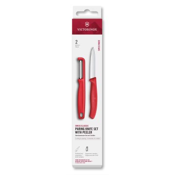 Victorinox - SWISS CLASSIC keittiöveitsisarja kuorijalla, punainen