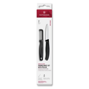 Victorinox - SWISS CLASSIC keittiöveitsisetti ja kuorija, musta