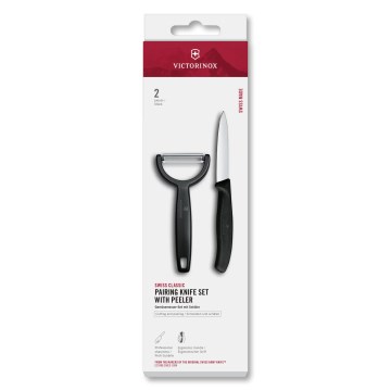 Victorinox - SWISS CLASSIC keittiöveitsisetti ja kuorija, musta