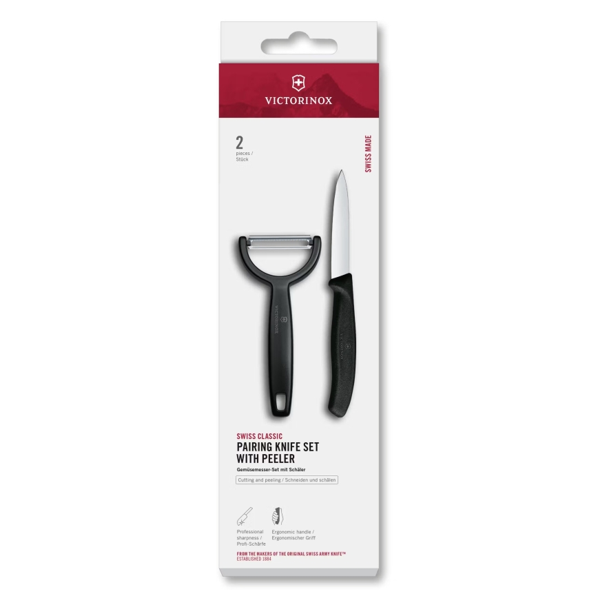 Victorinox - SWISS CLASSIC keittiöveitsisetti ja kuorija, musta