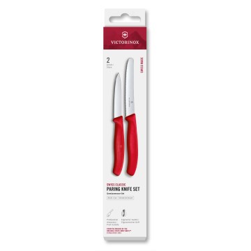 Victorinox - SWISS CLASSIC vihannesveitsisarja, 2 kpl, punainen