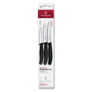 Victorinox - SWISS CLASSIC vihannesveitsisarja 3 kpl musta