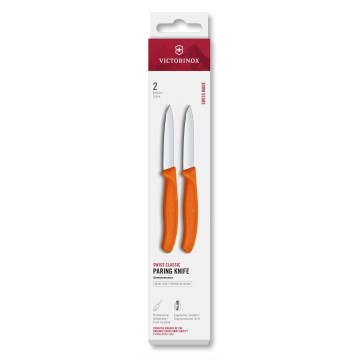 Victorinox - SWISS CLASSIC vihannesveitsisarja, 8 cm, 2 kpl, oranssi