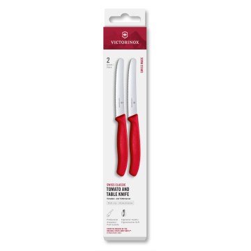 Victorinox - SWISS CLASSIC vihannesveitsisetti 11 cm, 2 kpl, punainen