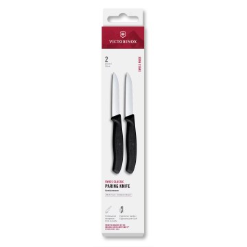 Victorinox - SWISS CLASSIC vihannesveitsisetti 8 cm, 2 kpl, musta