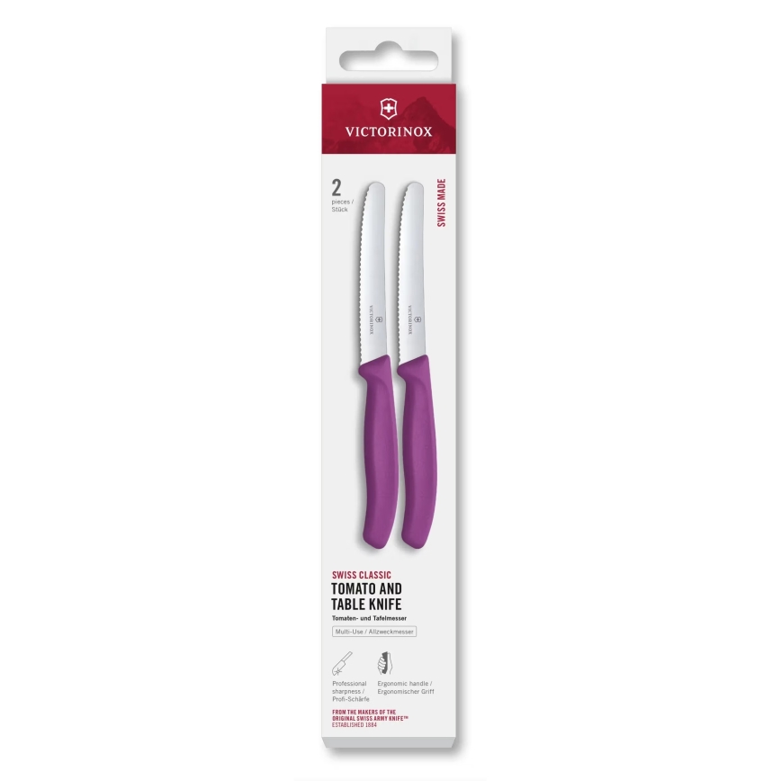 Victorinox - Vihannesveitsien setti SWISS CLASSIC, 11 cm, 2 kpl, violetti