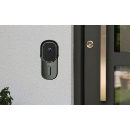 Video ovikello liiketunnistimella Full HD 1080p 5200 mAh IP65 Wi-Fi antrasiitti