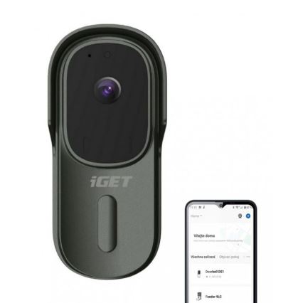 Video ovikello liiketunnistimella Full HD 1080p 5200 mAh IP65 Wi-Fi antrasiitti
