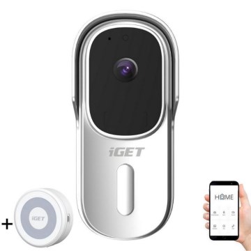 Video ovikello liiketunnistimella Full HD 1080p IP65 Wi-Fi valkoinen + speaker