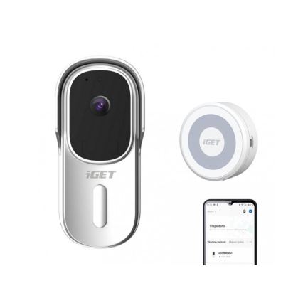 Video ovikello liiketunnistimella Full HD 1080p IP65 Wi-Fi valkoinen + speaker