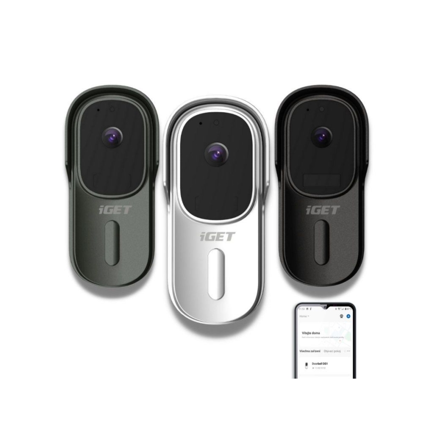 Video ovikello liiketunnistimella Full HD 1080p IP65 Wi-Fi valkoinen + speaker