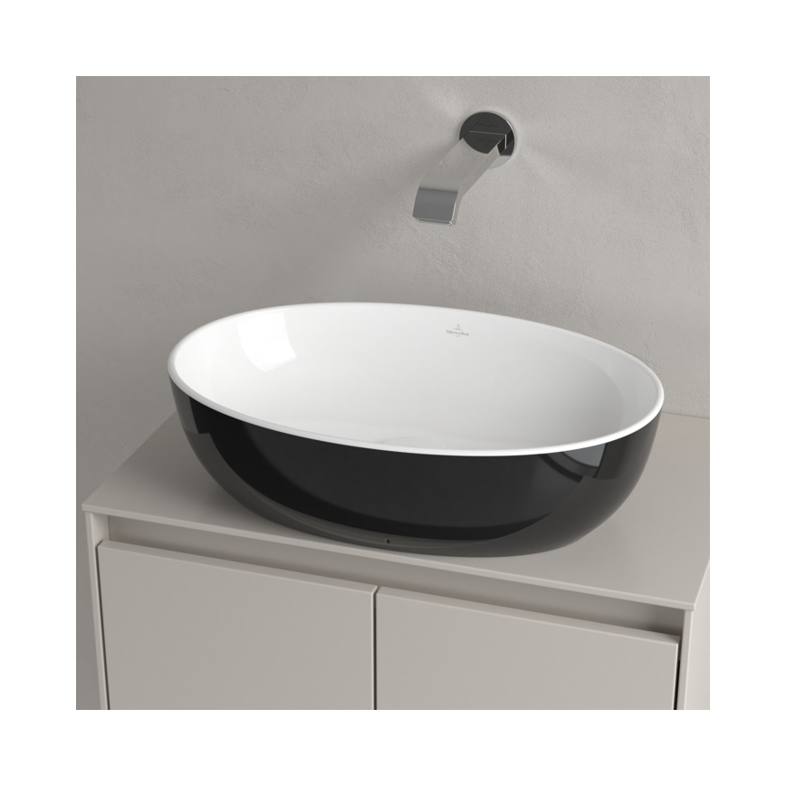 Villeroy & Boch 438848BCT8 - Upotettava pesuallas ARTIS 48x32,5 cm keramiikka/musta