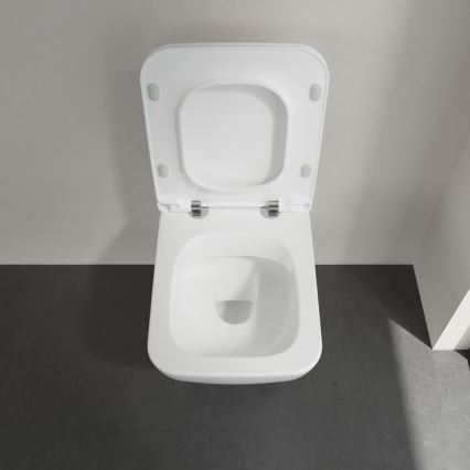 Villeroy & Boch 4611RLR1 - Seinälle asennettava WC-istuin SoftClose-istuinkannella VENTICELLO keramiikka/valkoinen