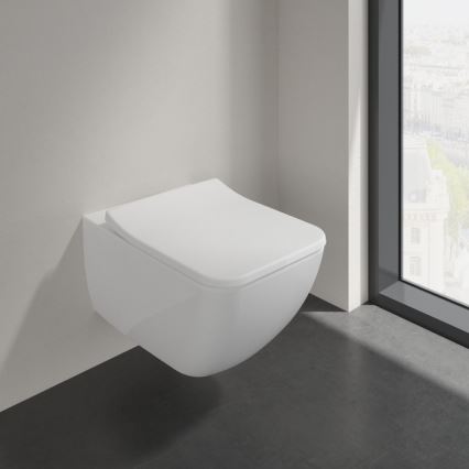 Villeroy & Boch 4611RS01 - VENTICELLO seinään kiinnitettävä WC-istuin SoftClose-istuinkannella, keraaminen/valkoinen