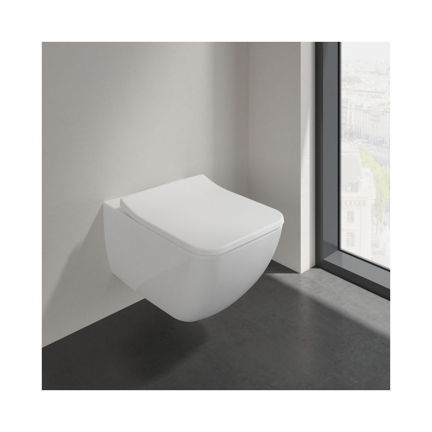 Villeroy & Boch 4611RS01 - VENTICELLO seinään kiinnitettävä WC-istuin SoftClose-istuinkannella, keraaminen/valkoinen