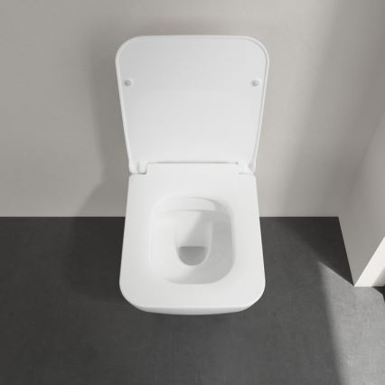 Villeroy & Boch 4611RSR1 - Seinään kiinnitettävä WC-istuin, pehmeästi sulkeutuva SoftClose-kansi, VENTICELLO, keramiikka/valkoinen