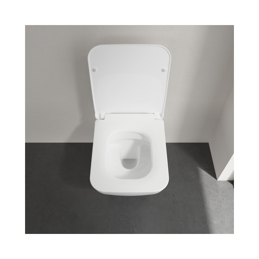 Villeroy & Boch 4611RSR1 - Seinään kiinnitettävä WC-istuin, pehmeästi sulkeutuva SoftClose-kansi, VENTICELLO, keramiikka/valkoinen