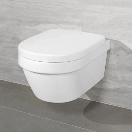 Villeroy & Boch 4694HRR1 - Seinään asennettava WC-istuin SoftClose-istuinkannella ARCHITECTURA keramiikka/valkoinen