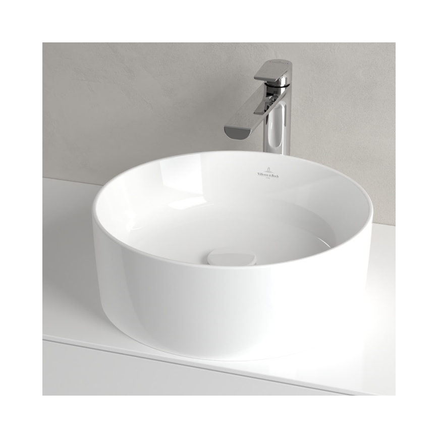 Villeroy & Boch 4A184001 - Tason päälle asennettava pesuallas COLLARO, halkaisija 40 cm, keraaminen/valkoinen