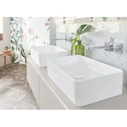 Villeroy & Boch 4A205601 - COLLARO tason päälle asennettava pesuallas 56x36 cm, keramiikka/valkoinen