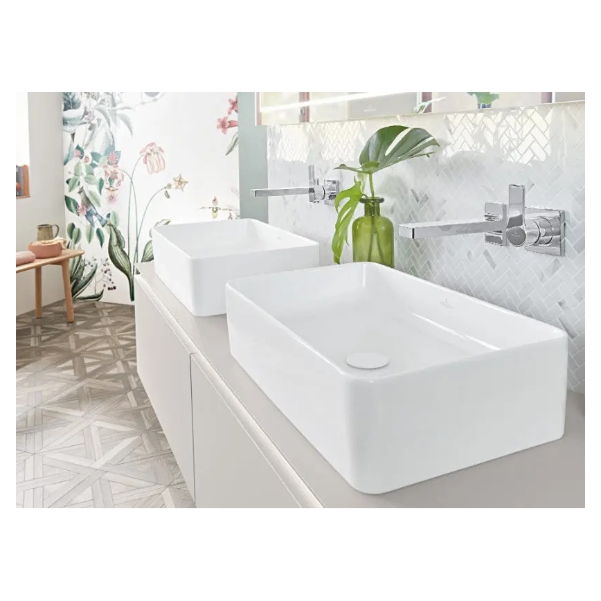 Villeroy & Boch 4A205601 - COLLARO tason päälle asennettava pesuallas 56x36 cm, keramiikka/valkoinen