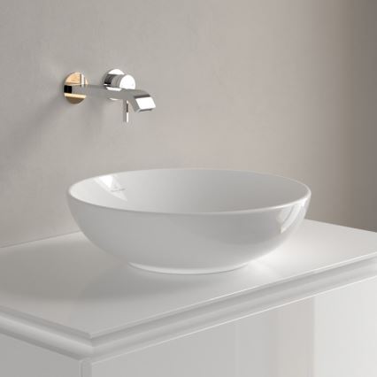 Villeroy & Boch 4A460001 - LOOP&FRIENDS tason päälle asennettava pesuallas halkaisija 42 cm keramiikka/valkoinen