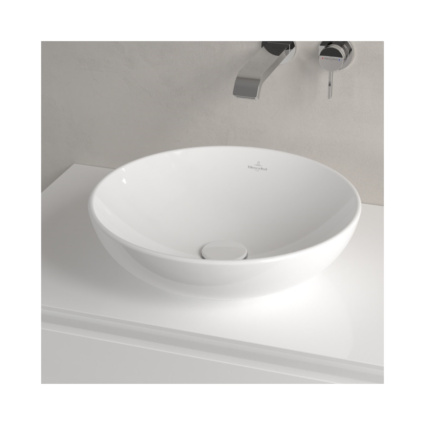 Villeroy & Boch 4A460001 - LOOP&FRIENDS tason päälle asennettava pesuallas halkaisija 42 cm keramiikka/valkoinen