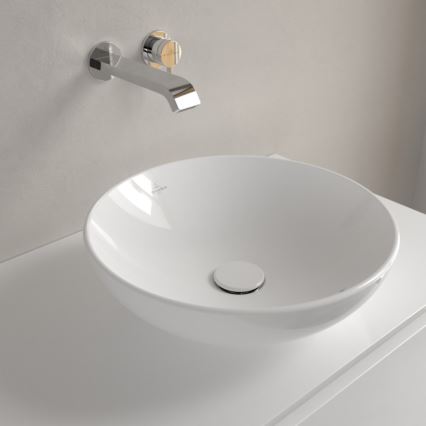 Villeroy & Boch 4A460001 - LOOP&FRIENDS tason päälle asennettava pesuallas halkaisija 42 cm keramiikka/valkoinen