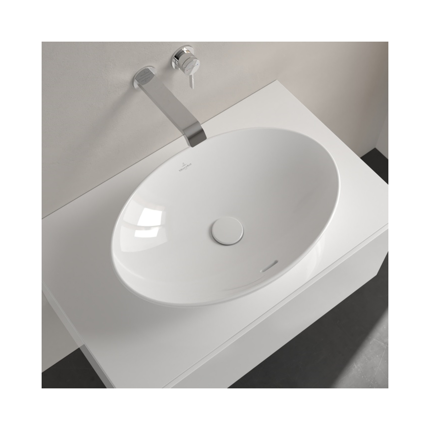 Villeroy & Boch 4A470001 - Pöytätasoon asennettava pesuallas LOOP&FRIENDS 56x38 cm keramiikka/valkoinen