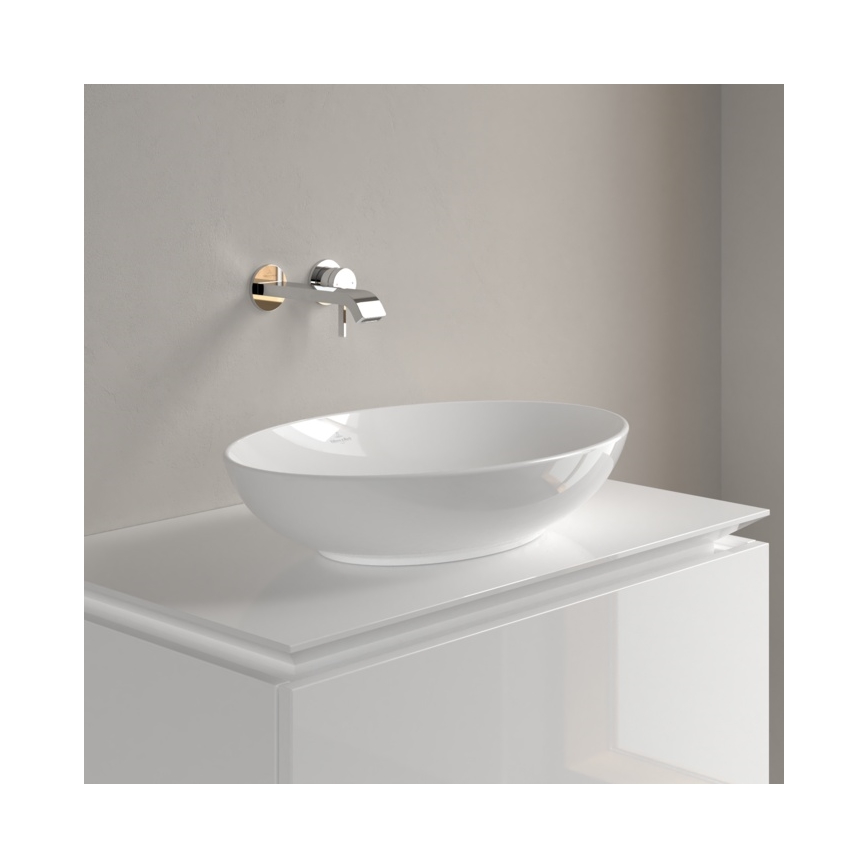 Villeroy & Boch 4A470101 - Tason päälle asennettava pesuallas LOOP&FRIENDS 56x38 cm keraaminen/valkoinen