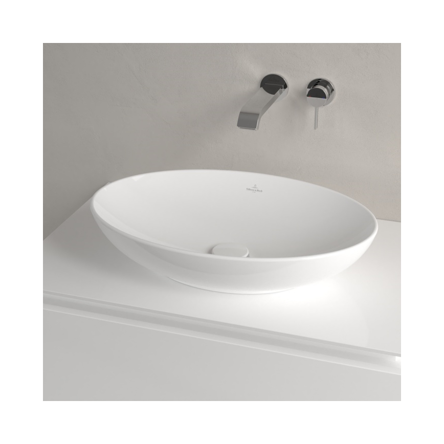 Villeroy & Boch 4A470101 - Tason päälle asennettava pesuallas LOOP&FRIENDS 56x38 cm keraaminen/valkoinen