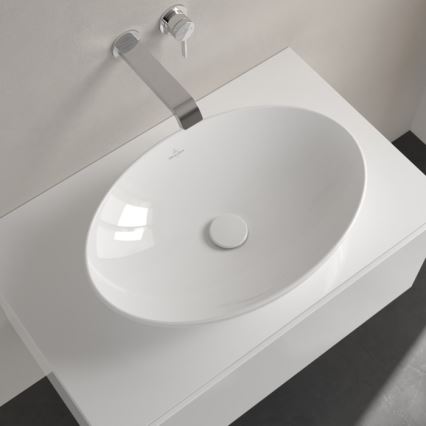 Villeroy & Boch 4A470101 - Tason päälle asennettava pesuallas LOOP&FRIENDS 56x38 cm keraaminen/valkoinen