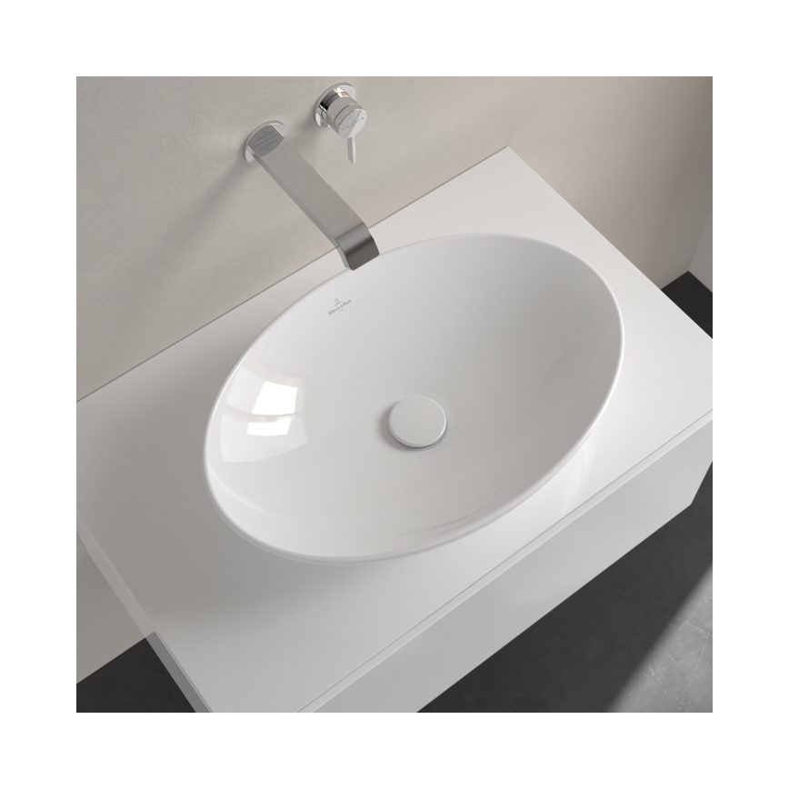 Villeroy & Boch 4A470101 - Tason päälle asennettava pesuallas LOOP&FRIENDS 56x38 cm keraaminen/valkoinen