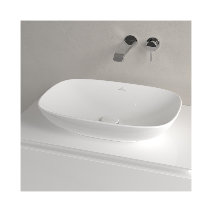 Villeroy & Boch 4A490101 - Tason päälle asennettava pesuallas LOOP&FRIENDS 56x38 cm keramiikka/valkoinen