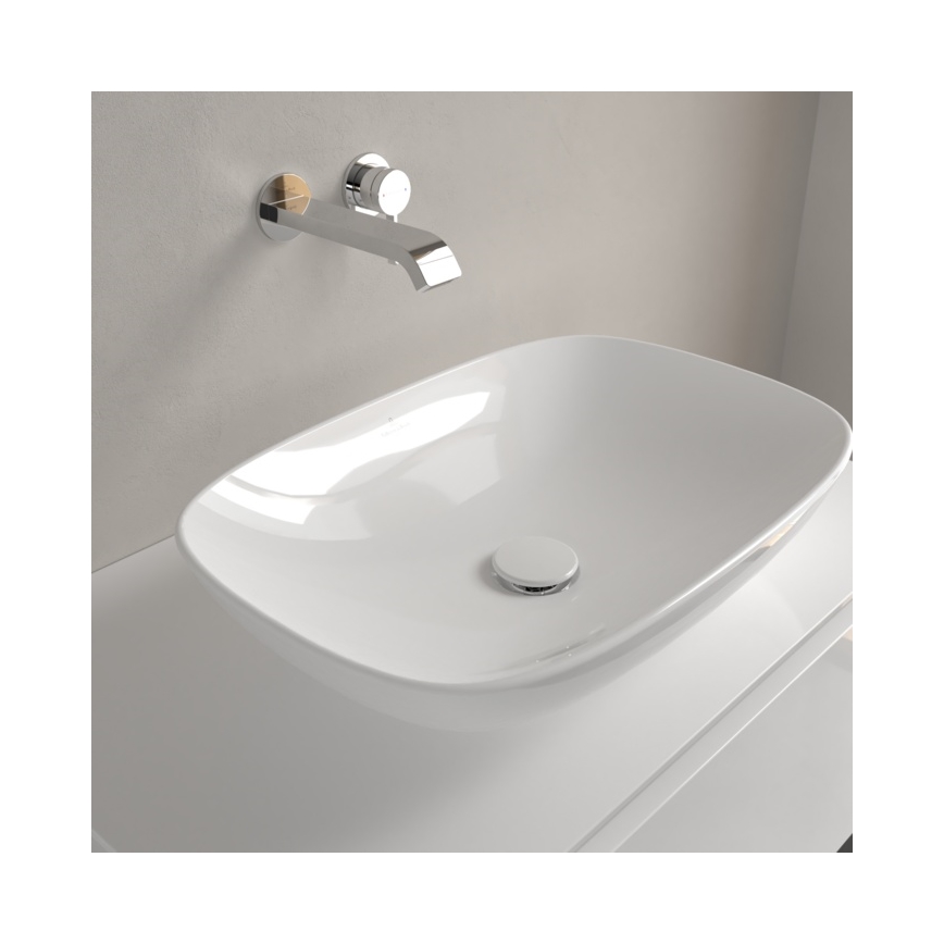 Villeroy & Boch 4A490101 - Tason päälle asennettava pesuallas LOOP&FRIENDS 56x38 cm keramiikka/valkoinen