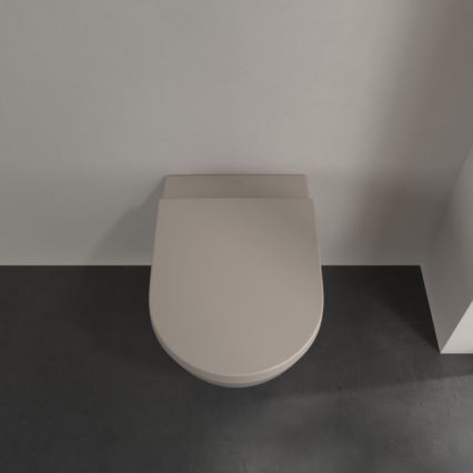 Villeroy & Boch 5614R0AM - Seinään asennettava WC-istuin SUBWAY 2.0 keramiikka/beige