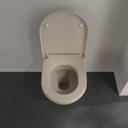 Villeroy & Boch 5614R0AM - Seinään asennettava WC-istuin SUBWAY 2.0 keramiikka/beige
