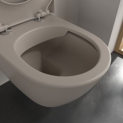 Villeroy & Boch 5614R0AM - Seinään asennettava WC-istuin SUBWAY 2.0 keramiikka/beige